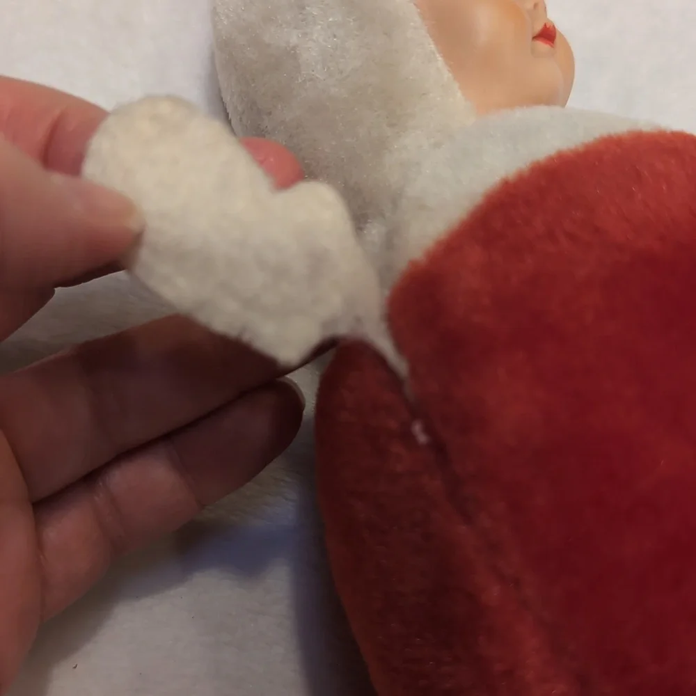 Knickerbocker Rubber Face Baby Doll Plush Musical Chime Roly Poly Vintage Toy